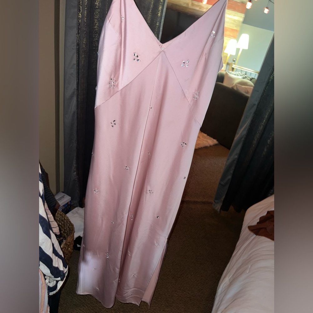 Women’s Pink Satin Dress